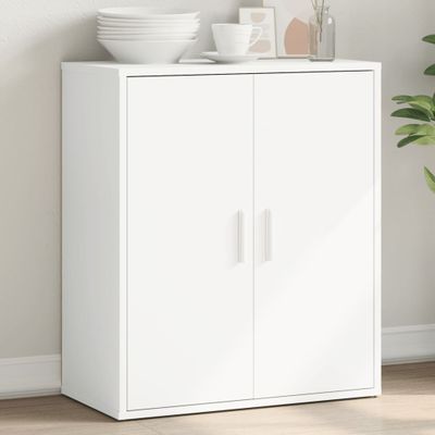 vidaXL Komoda biela 60x31x70 cm kompozitné drevo