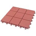 vidaXL Dlažba na terasu 10 ks Červená 30,5 x 30,5 x 2,2 cm