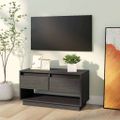 vidaXL TV skrinka sivá 74x34x40 cm masívna borovica