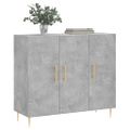 vidaXL Komoda betónová sivá 90x34x80 cm kompozitné drevo