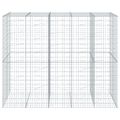 vidaXL Gabiónový kôš s krytom 1200x100x150 cm pozinkované železo