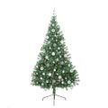 vidaXL Umelý predsvietený vianočný stromček Zelená 180 cm PVC