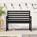vidaXL Záhradná lavica čierna 109x48x91,5 cm masívna borovica