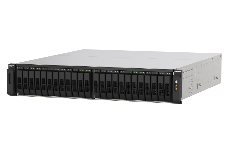 QNAP TS-h2490FU-7302P-128G (EPYC 3,3 GHz, ZFS, 128 GB ECC RAM, 24 x 2,5'' U.2, 2 x 2,5 GbE, 4 x 25 GbE)