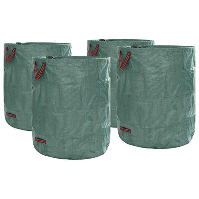 vidaXL Tašky na záhradný odpad 4 pcs Zelená 79 x 79 x 99,5 cm