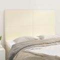 vidaXL Čelo postele krémové 144x5x118/128 cm umelá koža