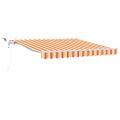 vidaXL Sklopná markíza Žltá a oranžová 300 x 250 cm Polyester