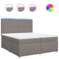 vidaXL Boxspring posteľ s matracom sivohnedý 200x200 cm látka