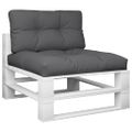 vidaXL Podložky na paletový nábytok 2 ks, antracitové, látka