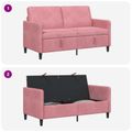 vidaXL Sofa s úložným priestorom Ružová 152 x 78 x 87 cm Polyester