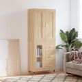 vidaXL Vysoká skrinka dub sonoma 69,5x34x180 cm spracované drevo