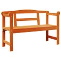 vidaXL Vonkajšia lavička 2 -Seater 119 x 44 x 76 cm Hnedá Obdĺžnikový