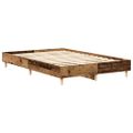 vidaXL Posteľný rám bez matraca staré drevo 140x190cm kompozitné drevo