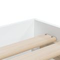vidaXL Posteľný rám so zásuvkami biely 90x200 cm kompozitné drevo