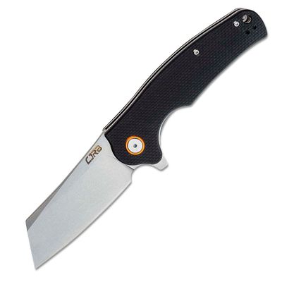 CJRB J1904-BKF Crag vreckový nôž 8,7 cm, Stonewash, čierna, G10