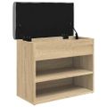vidaXL Lavička na topánky dub sonoma 62x32x50 cm kompozitné drevo