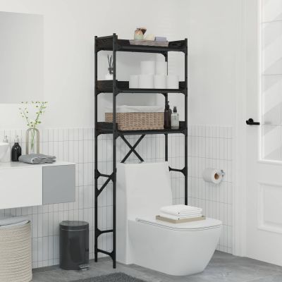 vidaXL Polica na práčku Čierny 0ak 67 x 25 x 163 cm Kompozitné drevo