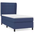 vidaXL Posteľný rám boxspring s matracom modrý 90x190 cm látka