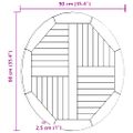 vidaXL Stolová doska, tíkový masív, okrúhla 2,5 cm, 90 cm