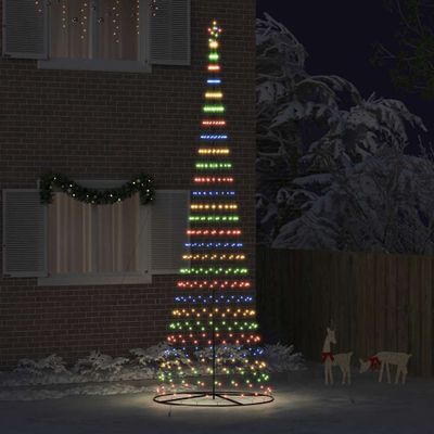 vidaXL LED vianočný stromček s 555 LED-i Viacfarebný 500 cm Kov