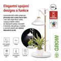 Pestovateľská lampa EMOS Z7905 LED GROW 7 W, časovač, biela