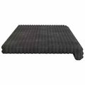 vidaXL Vankúš na lavičku Pl plush kord Tmavosivá Hĺbka 35 cm