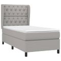 vidaXL Posteľný rám boxsping s matracom bledosivý 80x200 cm látka
