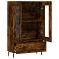 vidaXL Vysoká skrinka dymový dub 69,5x31x115 cm kompozitné drevo