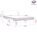 vidaXL Posteľ s matracom Dover čierna 140x190 cm umelá koža