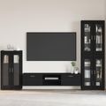 vidaXL Servírovacia skriňa FLORIN 55,5 x 29 x 100 cm Čierna