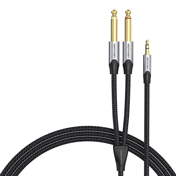 Audio kábel mini jack 3,5 mm na 2x jack 6,35 mm samec Vention BARHK 8 m