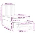 vidaXL Posteľný rám boxsping s matracom tmavozelený 100x200 cm zamat