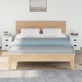 vidaXL Nočné stolíky 2 ks lesklé biele 39x39x47,5 cm spracované drevo