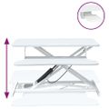 VidaXL Nastaviteľný pracovný stôl 90x40x(13-50) cm oceľ a sprac. drevo
