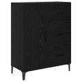vidaXL Highboard Čierny dub 69,5 x 34 x 180 cm Kompozitné drevo