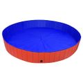 vidaXL Skladací bazén pre psov červený 300x40 cm PVC