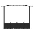 vidaXL Vyvýšený záhon s mriežkou a strechou Čierna 204 x 40 x 138 cm