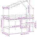 vidaXL Rám podkrovnej postele Voskovo hnedá 90 x 190 cm