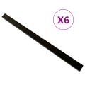 vidaXL Lišta pod palubovku 6 ks čierna 170x8,5x4,5 cm WPC