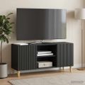 vidaXL TV skrinka 102 x 34,5 x 50 cm Čierna Kompozitné drevo