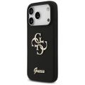 Puzdro Guess Silicone Big 4G Script pre iPhone 17 Pro čierne