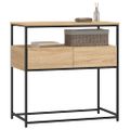 vidaXL Konzolový stolík, dub sonoma, 75x40x75 cm, imitácia dreva
