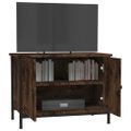 vidaXL TV skrinka s dvierkami dymový dub 60x35x45 cm spracované drevo