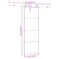 vidaXL Posuvné dvere s kovaním čierne 76x205 cm ESG sklo