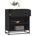 vidaXL Komoda čierna 68x35x76 cm kompozitné drevo