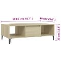 vidaXL Konferenčný stolík, dub sonoma 103,5x60x35 cm, kompozitné drevo