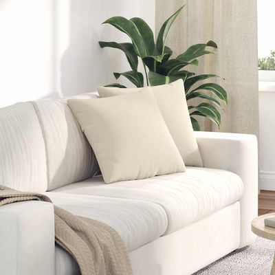 vidaXL Vankúše na pohovku 2 pcs Béžová 45 x 45 cm látka
