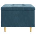 vidaXL Ottoman s Úložným Priestorom Modrá 60 x 60 x 45 cm Zamat