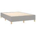 vidaXL Boxspring posteľ s matracom bledosivá 140x200 cm látka