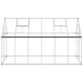 vidaXL Skleník so základovým rámom strieborný 334x169x195 cm hliník